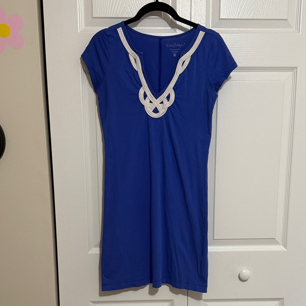 Lilly Pulitzer Royal Blue Dress with Cream Detailing